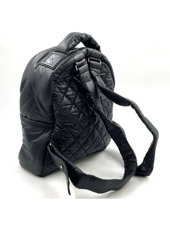 Chanel Coco Cocoon Quilted Leather Nylon Black Backpack Silver main image 10
